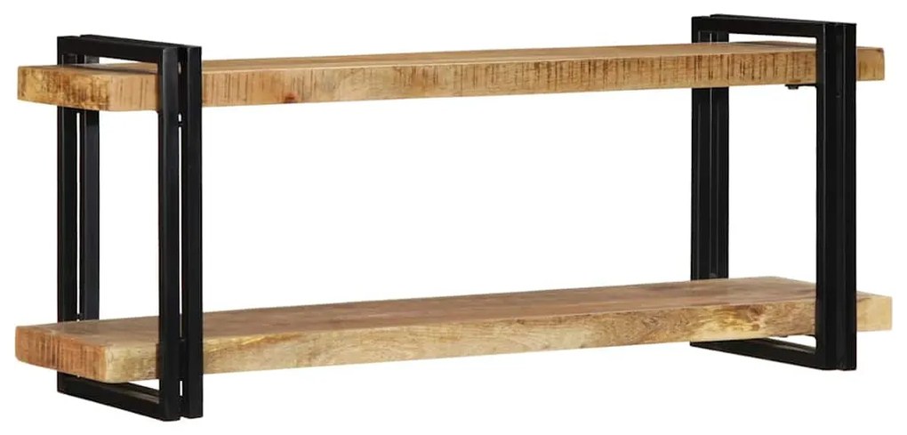 fali polc 110x33x45 cm tömör nyersfa Mango