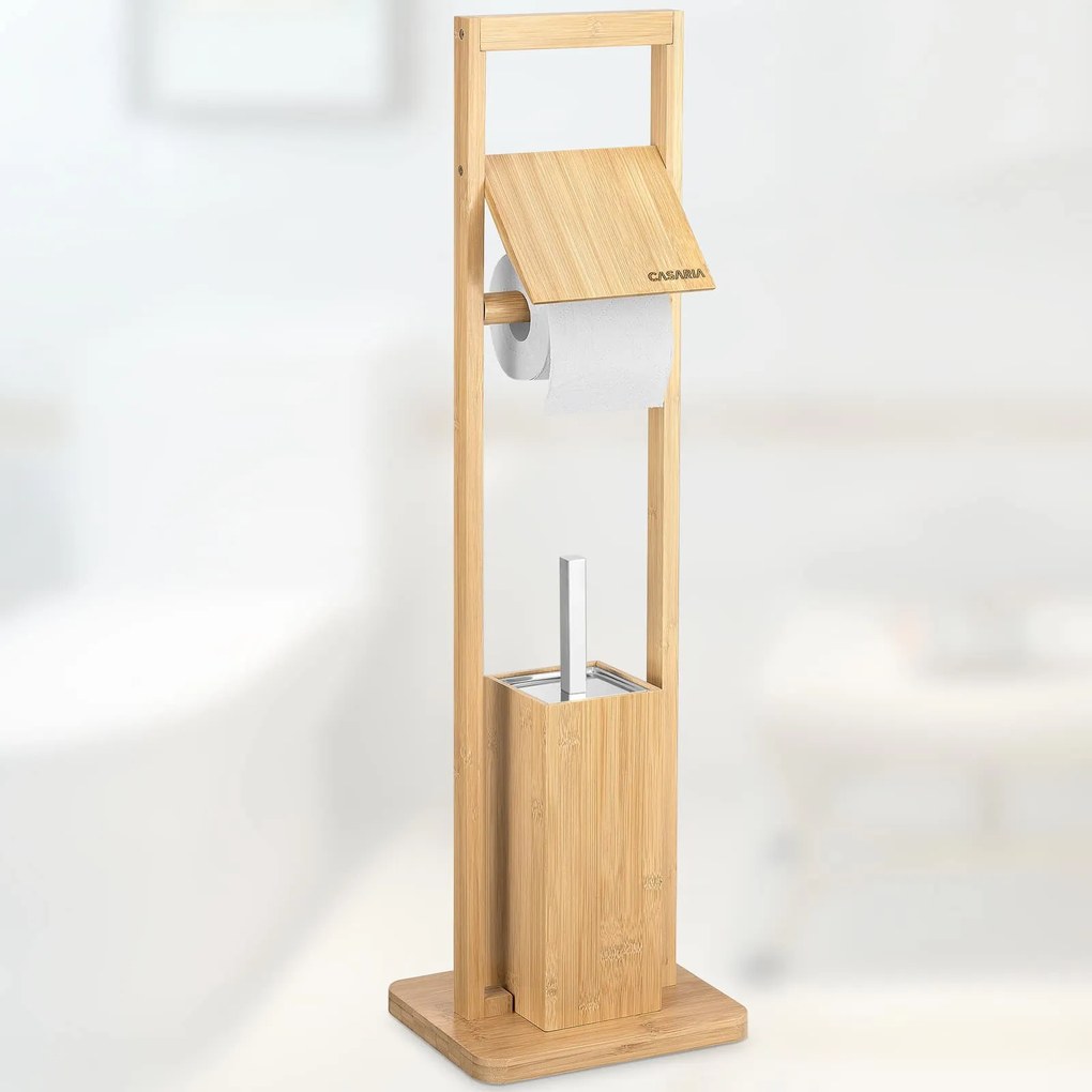 WC-állvány bambusz 83x24,5x20 cm