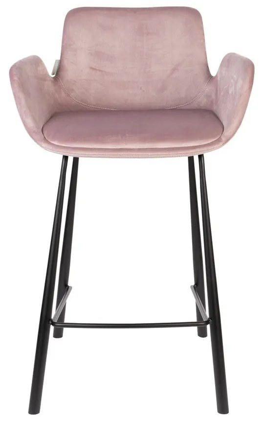 Világos rózsaszín bársony bárszék szett 2 db-os 91,5 cm Brit – Zuiver