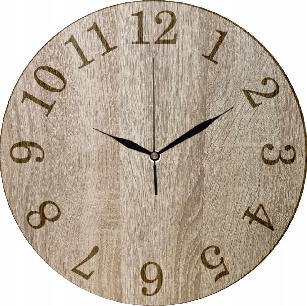 Falióra Fa Gravírozott Számok Klasszikus 35 cm