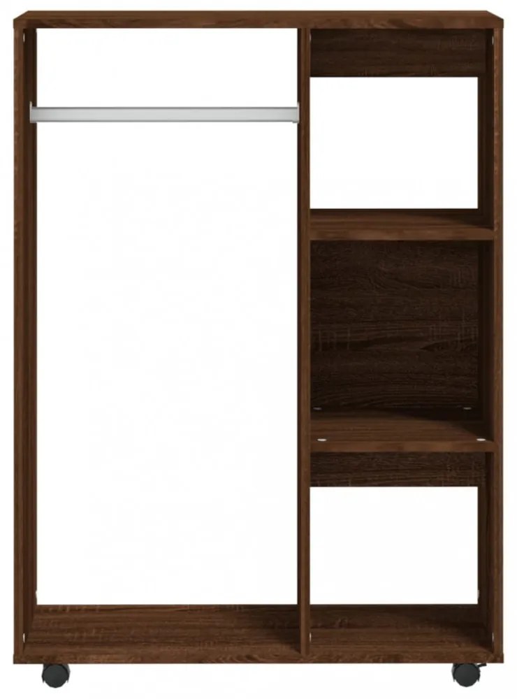 barna tölgyszínű szerelt fa ruhásszekrény 80 x 40 x 110 cm