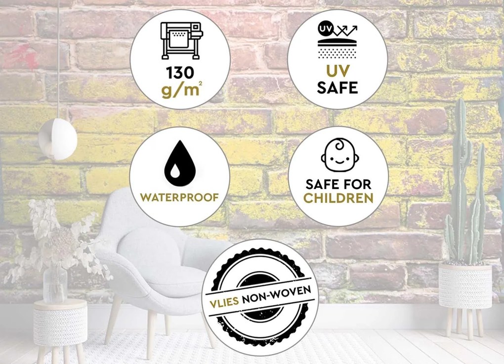 Gario Fotótapéta Régi téglafal Anyag: Vlies, Méret: 100 x 70 cm