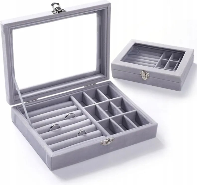 Ékszertartó doboz Szürke