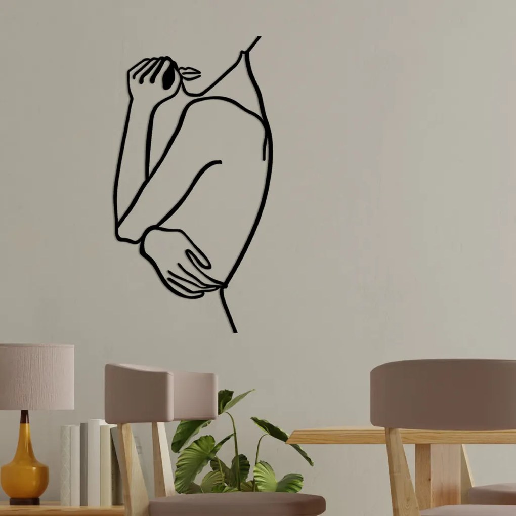 Woman fém fali dekoráció, 70×0,15 cm