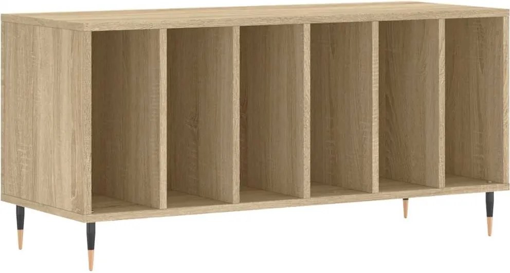 vidaXL sonoma tölgy színű szerelt fa hanglemezszekrény 100x38x48 cm