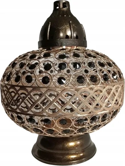 Mécses Big-váza Gömb Max Ólomüveg Prémium Arany-fekete 36 CM