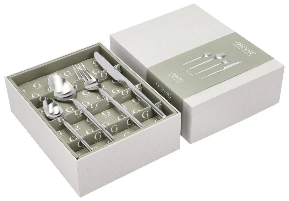 Ezüstszínű rozsdamentes acél evőeszköz készlet 16 db-os Dorotea – Gense