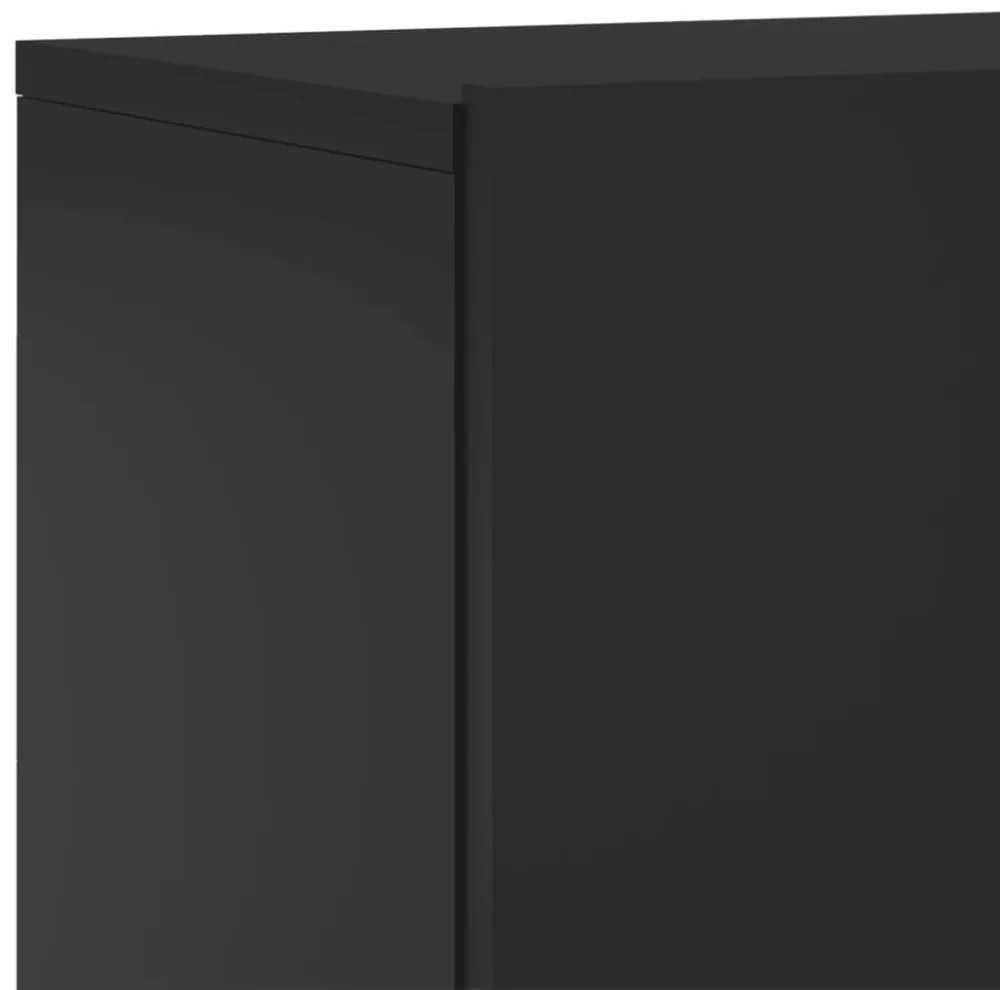 2 db fekete falra szerelhető TV-szekrény 60 x 30 x 41 cm