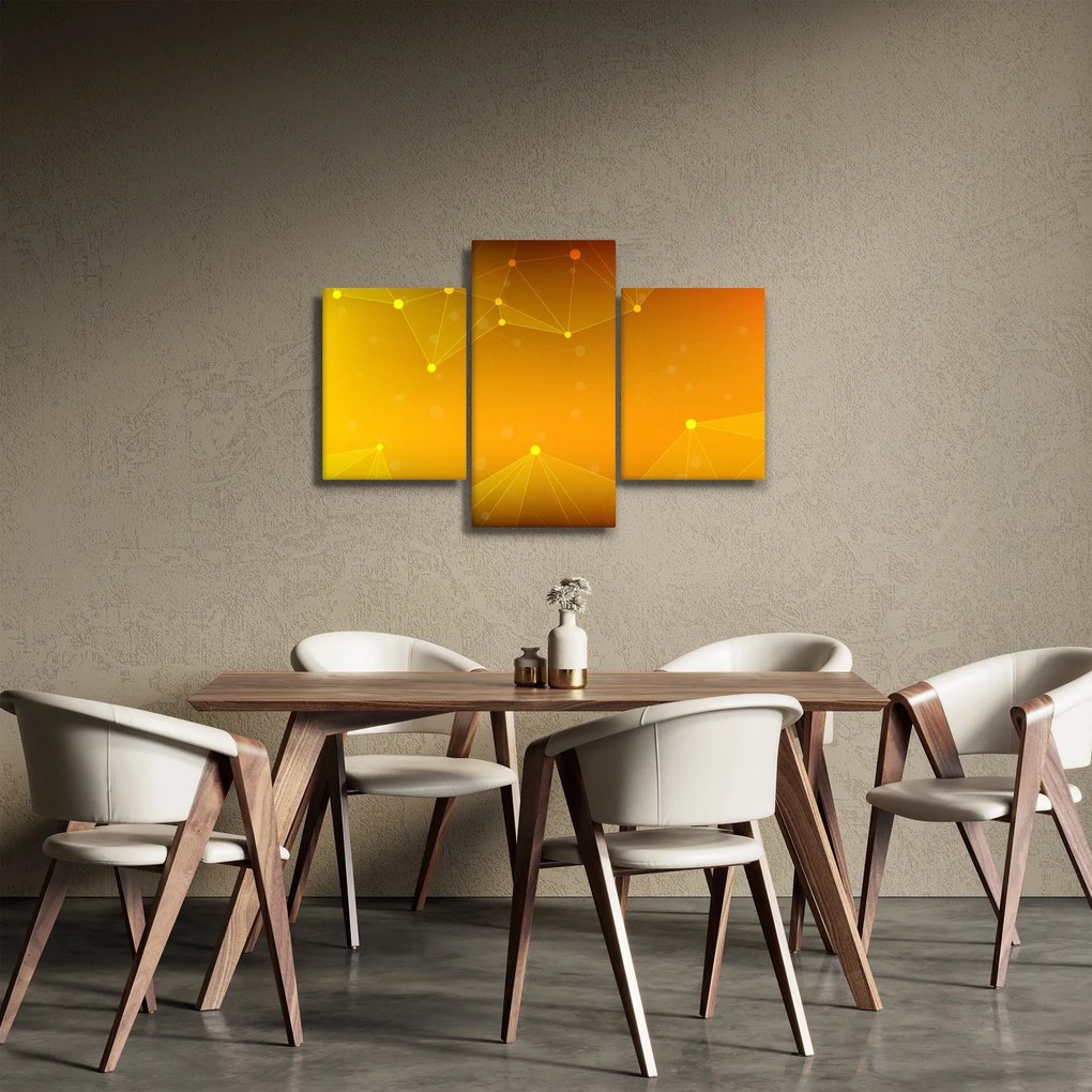 Absztrakt sárga kép (90x60 cm)