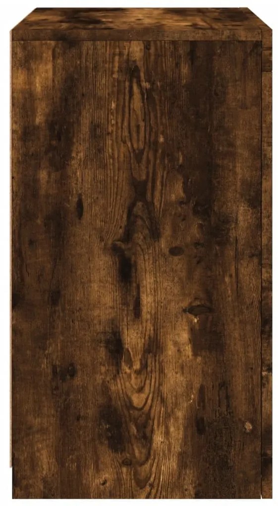 vidaXL 2 db füstös tölgy színű szerelt fa kisszekrény LED-fényekkel