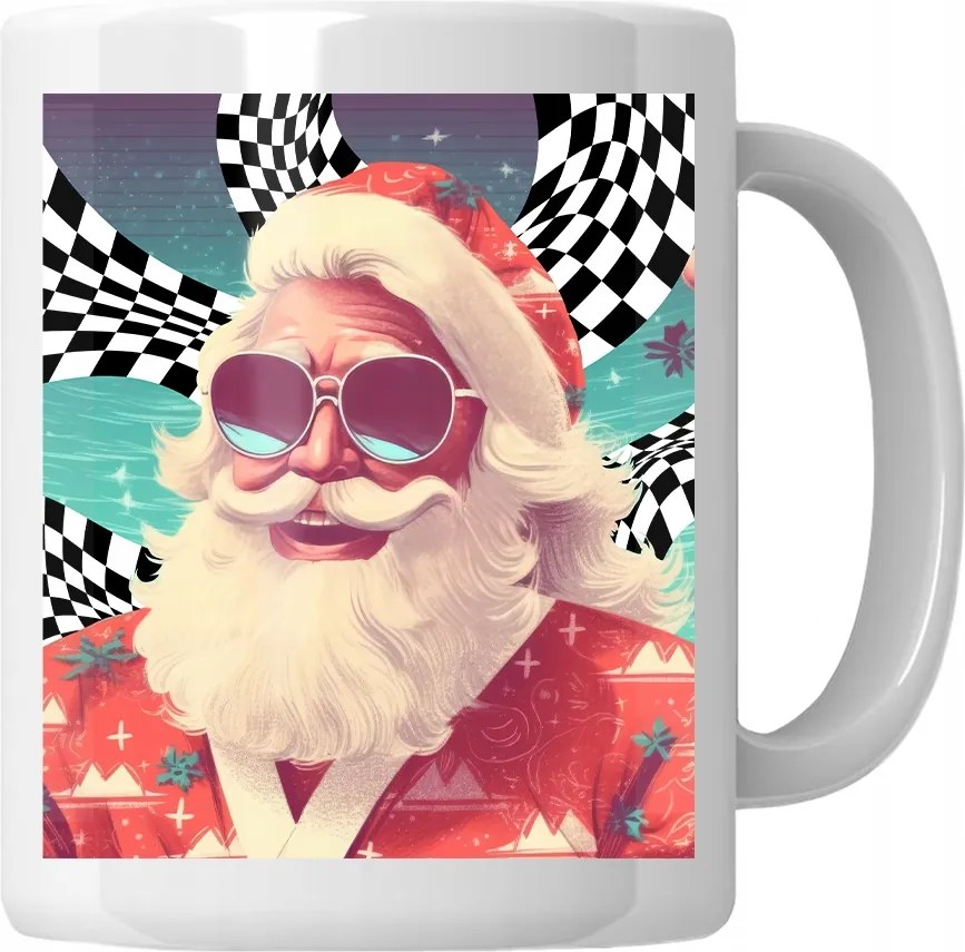 Vintage bögre Mikulás Sakktábla Ajándék Mikulás Karácsonyra