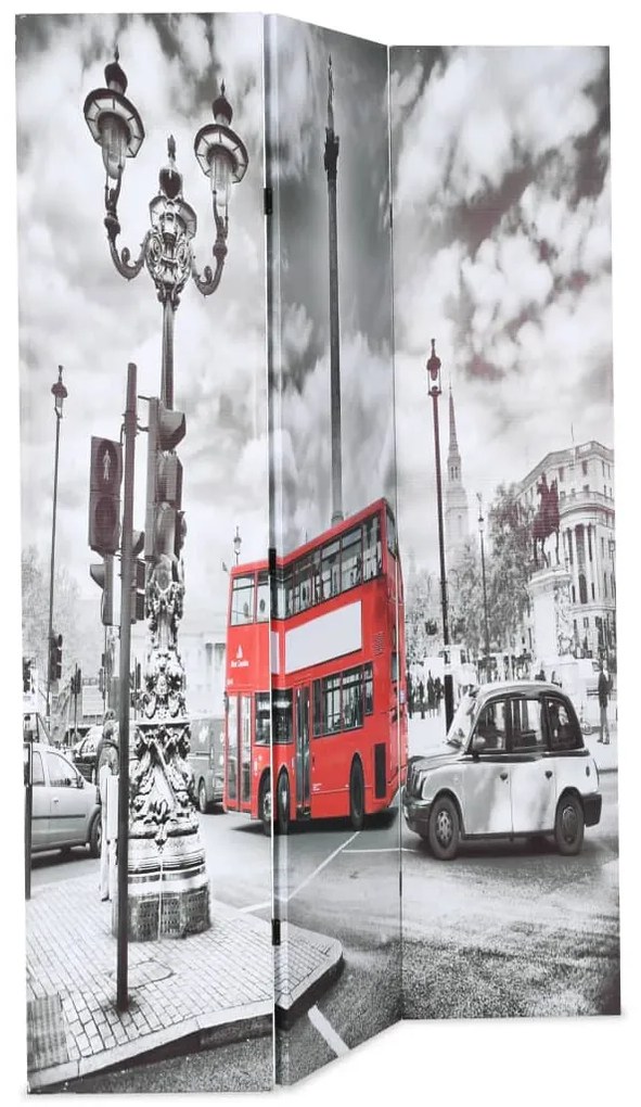 fekete-fehér londoni busz mintás paraván 120 x 170 cm