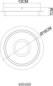 Globo 48046D - LED mennyezeti lámpa ZARA LED/8W/230V 3000K átm. 16 cm