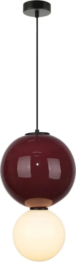 ITALUX PND-95221-1L-PRP PIEVE Modern Függesztett Lámpa Fehér, Matt Fehér, Gesztenyebarna, Piros, Ibolya, Opál LED IP20