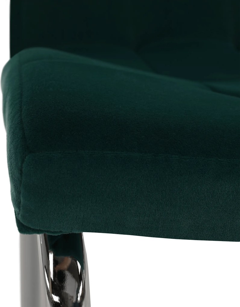 Étkezőszék, smaragd Velvet szövet/króm, GERDA NEW