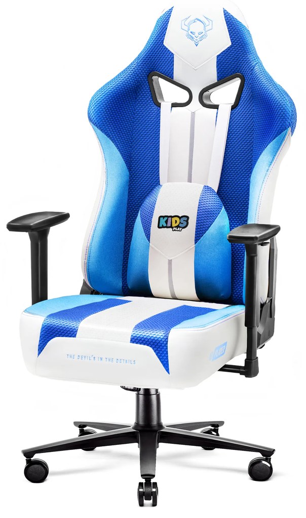 Diablo X-Player 2.0 szövet gamer szék gyerekeknek Kids MÉRET: Frost white /fehér Diablochairs
