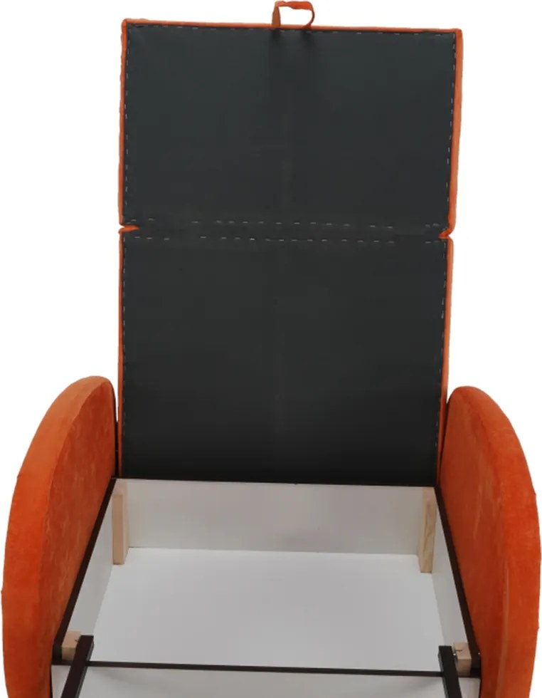 Széthúzható fotel, narancssárga, MILI 1