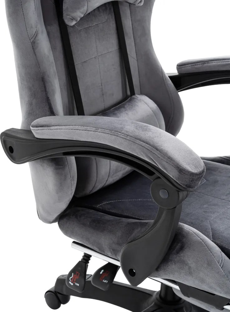 Irodai/gamer szék, szürke, LOPES