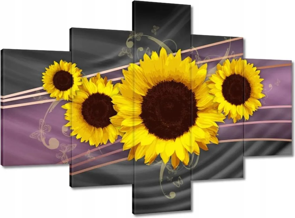 Vászonkép 100x70 Napraforgók