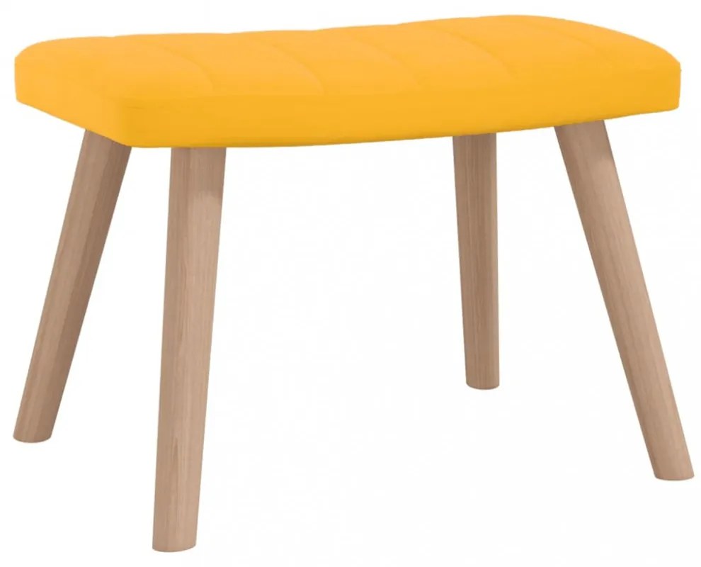 mustársárga bársony pihenőszék lábtartóval