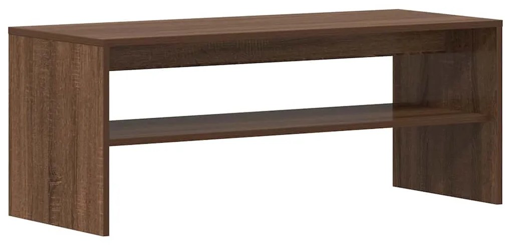 barna tölgyszínű szerelt fa TV-szekrény 100 x 40 x 40 cm