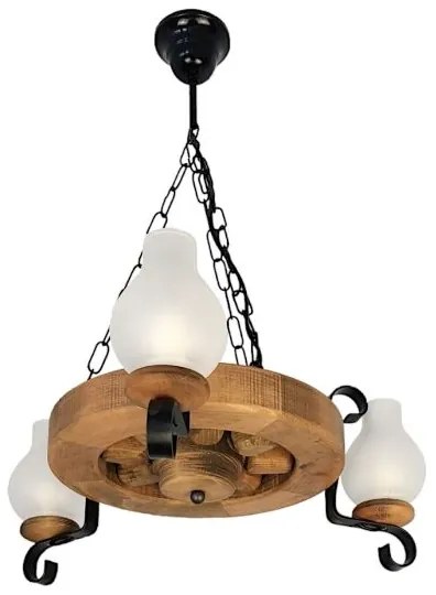 Brilagi - Csillár láncon ROATA 3xE14/40W/230V bükkfa