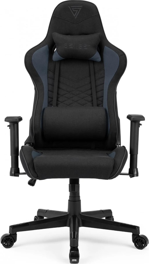 Gamer szék SENSE7 Spellcaster szövet fotel, fekete-kék.