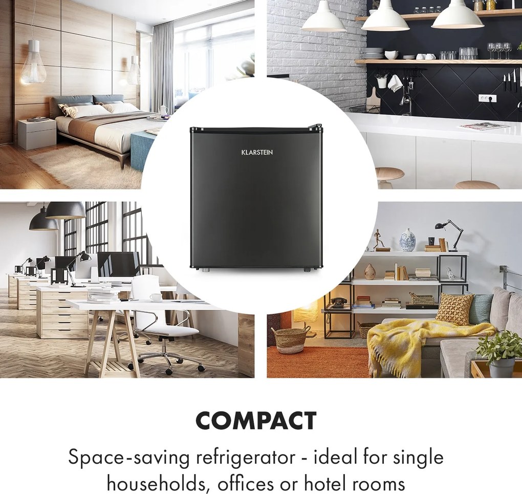 Klarstein Obsidian, hűtőszekrény, 46 l, zöldségrekesz