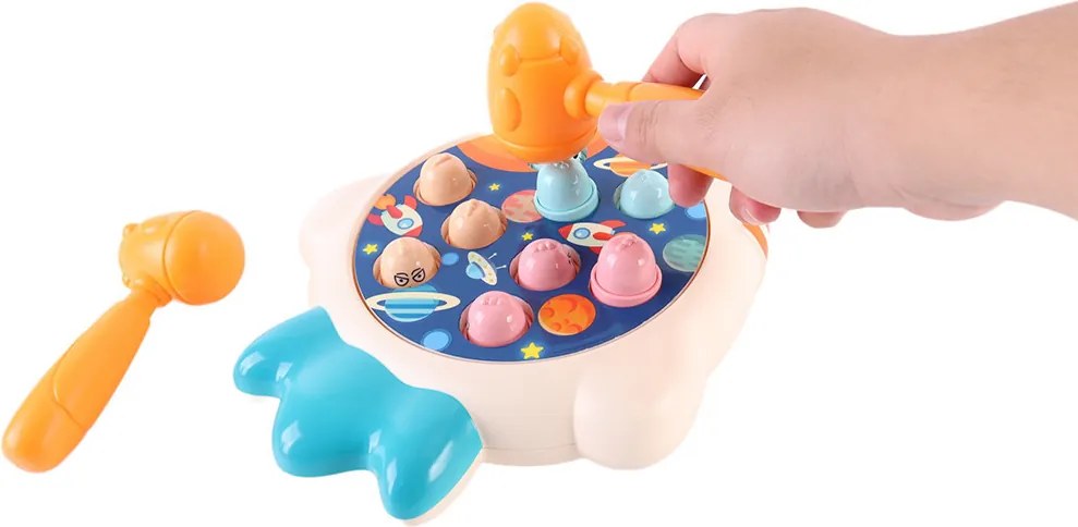 Bolygó hajsza ügyességi társasjáték kalapácsokkal Whack-A-Mole