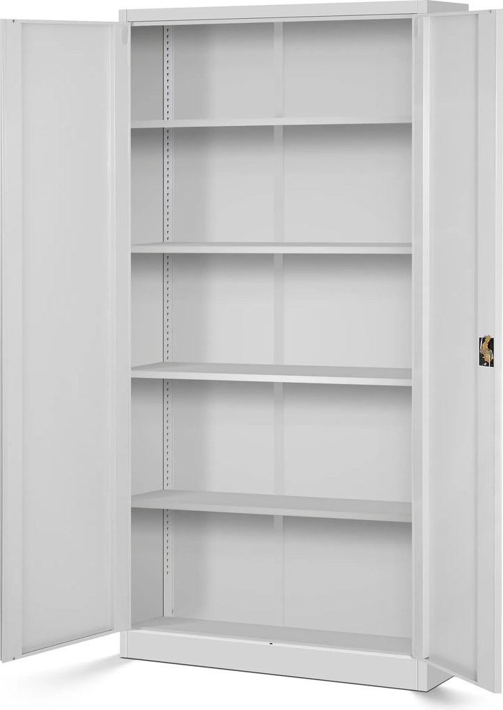 4× fém irodai iratszekrényből álló készlet, szürke, 900x1950x400 mm: JAN H