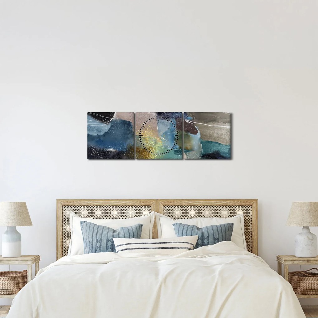 Kép - Akvarell absztrakció (órával) (90x30 cm)