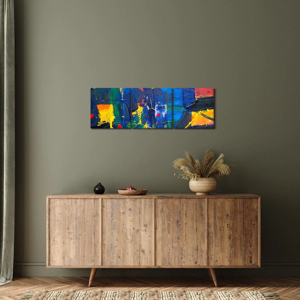 Kép - Absztrakció (órával) (90x30 cm)