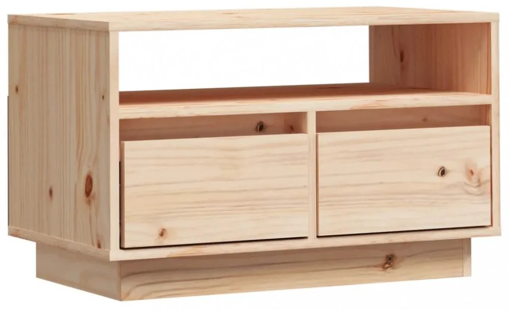 tömör fenyőfa TV-szekrény 60 x 35 x 37 cm