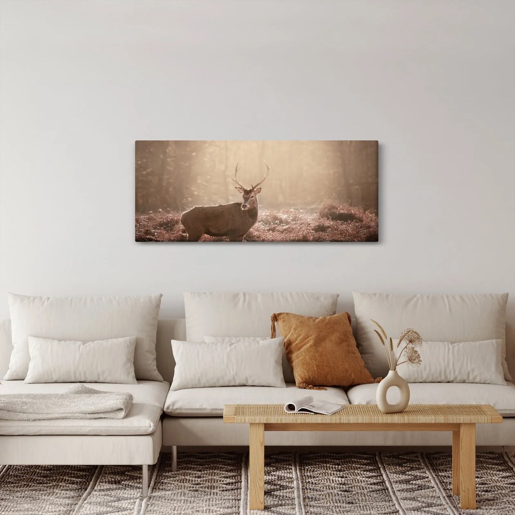 Kép - Szarvas az erdőben (120x50 cm)