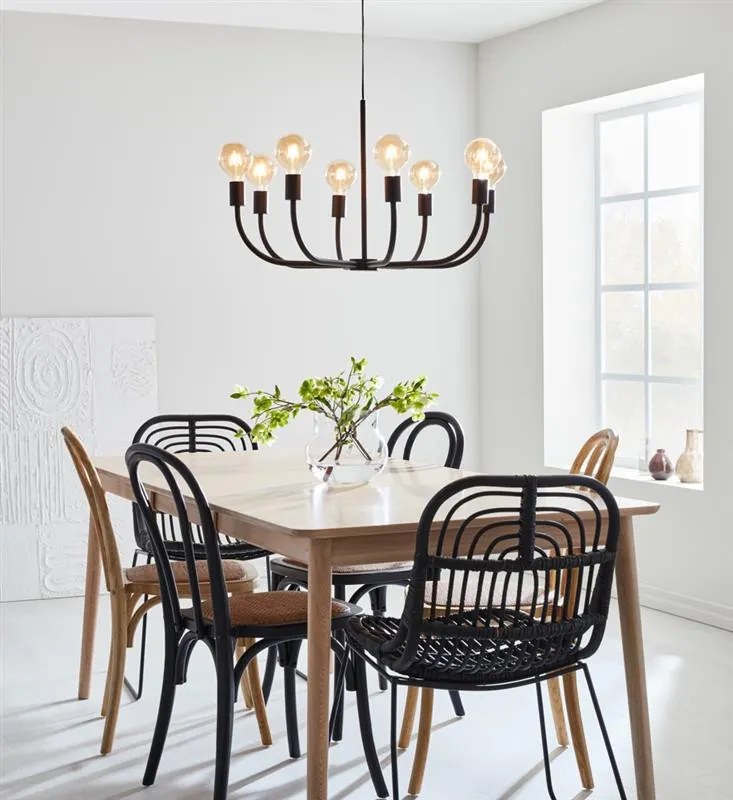 MARKSLÖJD 108291 AMISTOSO Modern Csillár Fekete E27 IP20