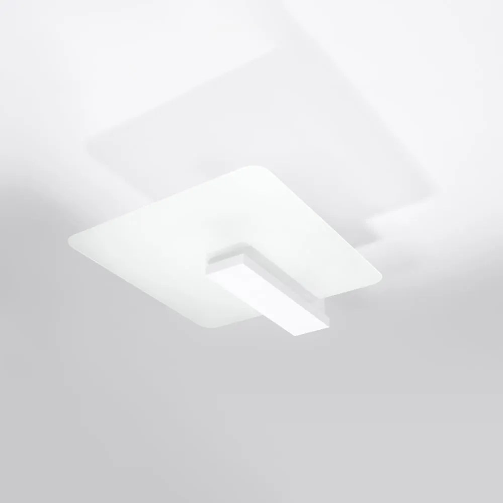 Fehér mennyezeti lámpa üveg búrával 40x47.5 cm Parola – Sollux