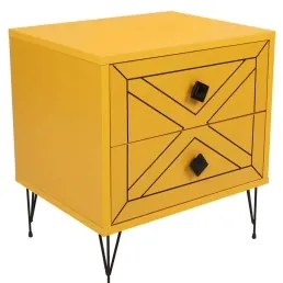 Éjjeliszekrény LUNA 55x50 cm sárga