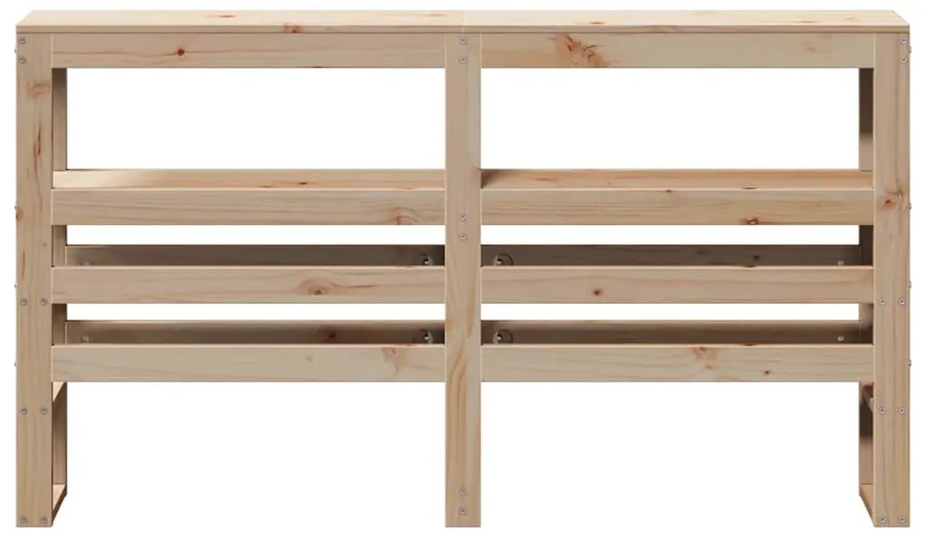 tömör fenyőfa fejtámla polcokkal 160 cm