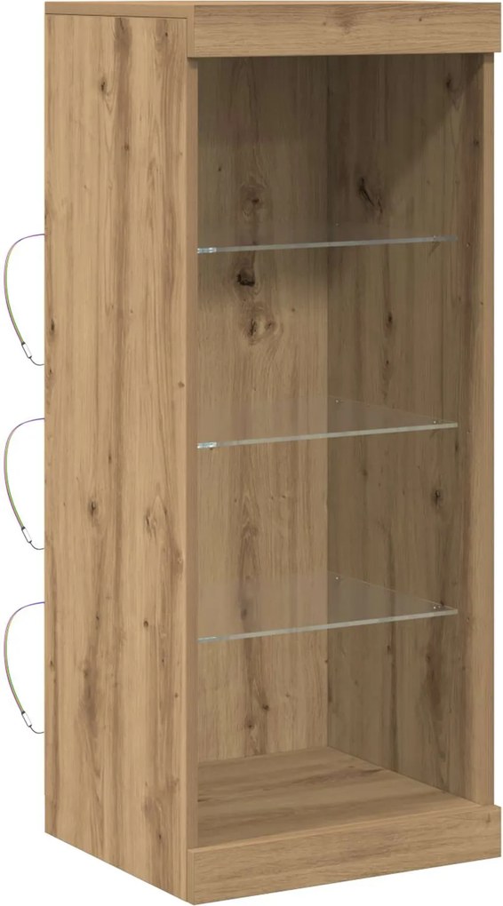 vidaXL LED tálaló Artisan tölgy 41 x 37 x 100 cm Faanyag