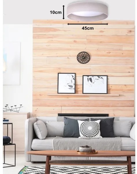 Duolla - LED Mennyezeti lámpa ROLLER LED/24W/230V átm. 45 cm világos szürke