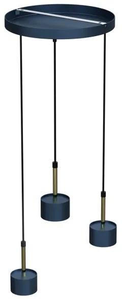 Csillár zsinóron ARENA 3xGX53/11W/230V kék/arany