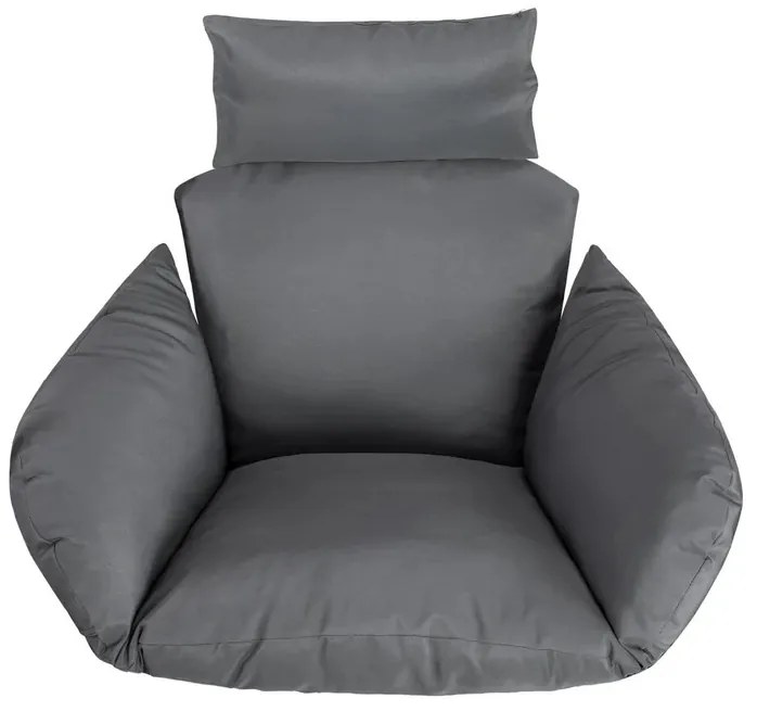 Juskys Aria rattan függőfotel - sötétszürke