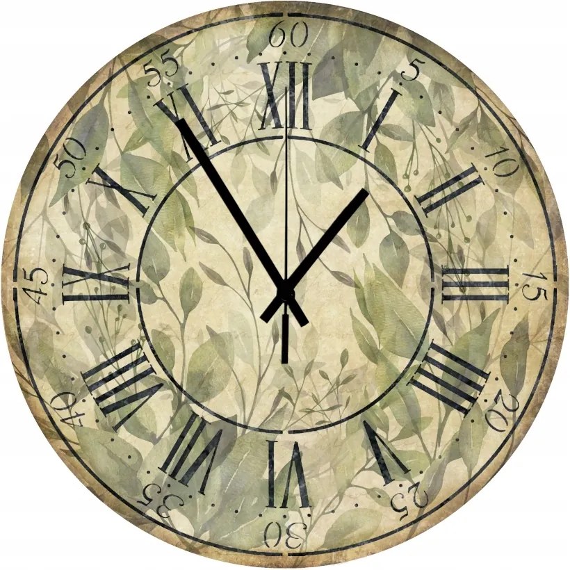 Falióra római számokkal, levél motívummal 45 cm
