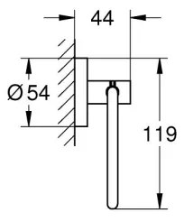 GROHE 40689001 - ESSENTIALS WC-papírtartó, fényes króm