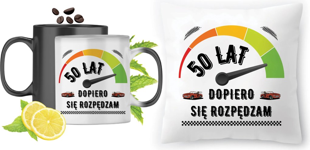 Születésnapra 50 50te Varázsbögre Fotó Nyomtatott Párna Szett