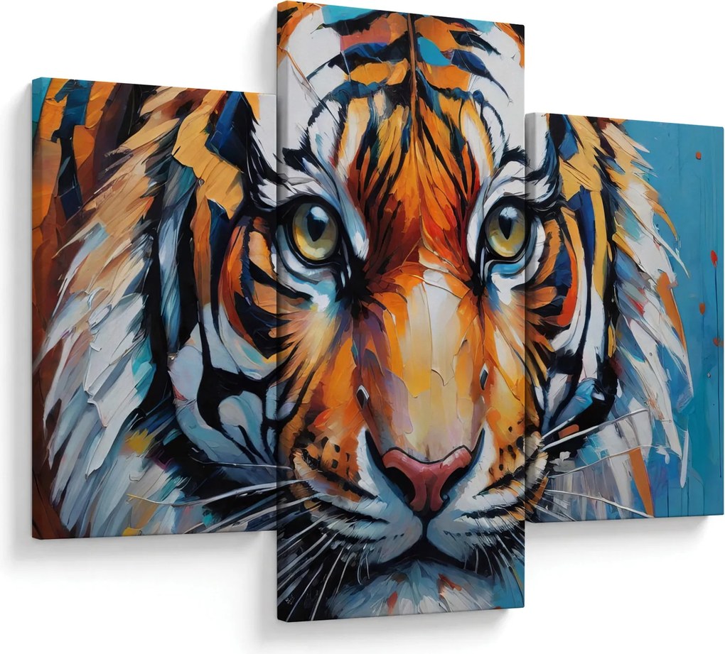 Kép - Tigris látképe, festmény (90x60 cm)