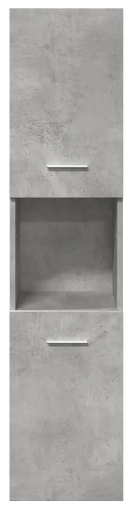 vidaXL 5 részes betonszürke szerelt fa fürdőszobai bútorszett