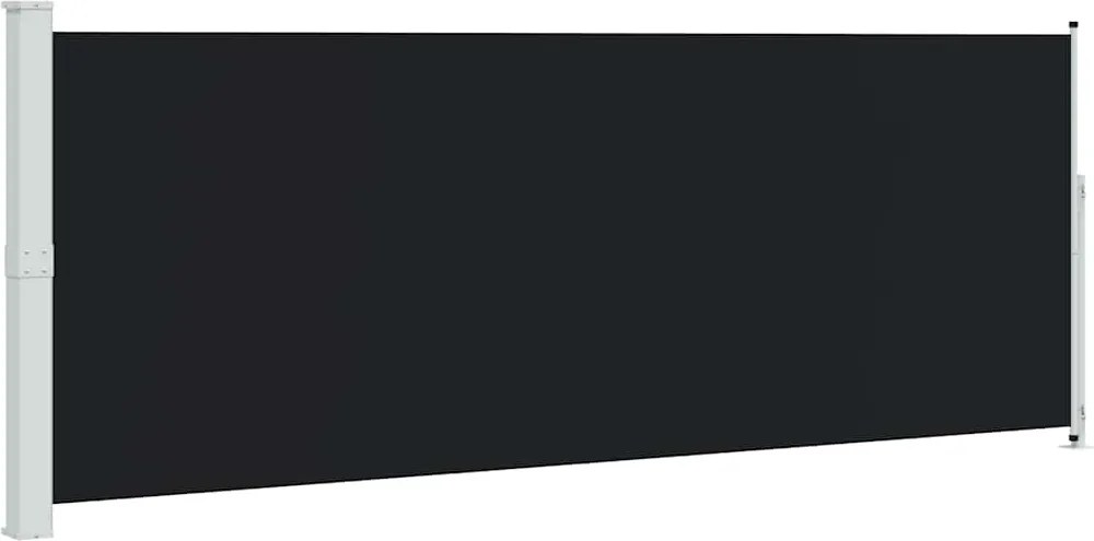 vidaXL fekete behúzható oldalsó terasznapellenző 180 x 500 cm