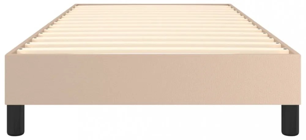 cappuccino színű műbőr rugós ágykeret 80 x 200 cm