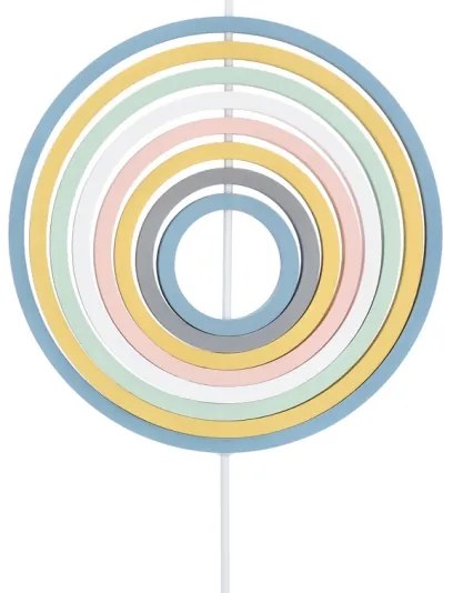 Gyerekszoba csillár kábelen HOOPS 1xE27/20W/230V, átmérő 27 cm, többszínű